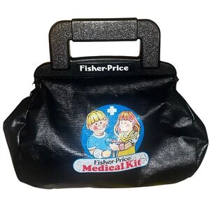 Vintage Fisher-Price Medical Doctor/Nurse Kit with Bag & 8 Accessories1987